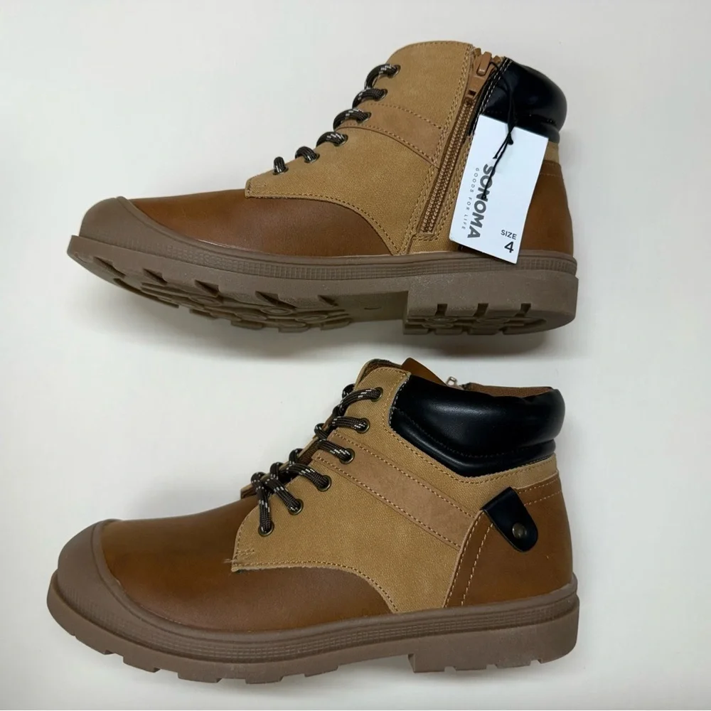 Boys osmund cognac Tan High-Top Casual Boots